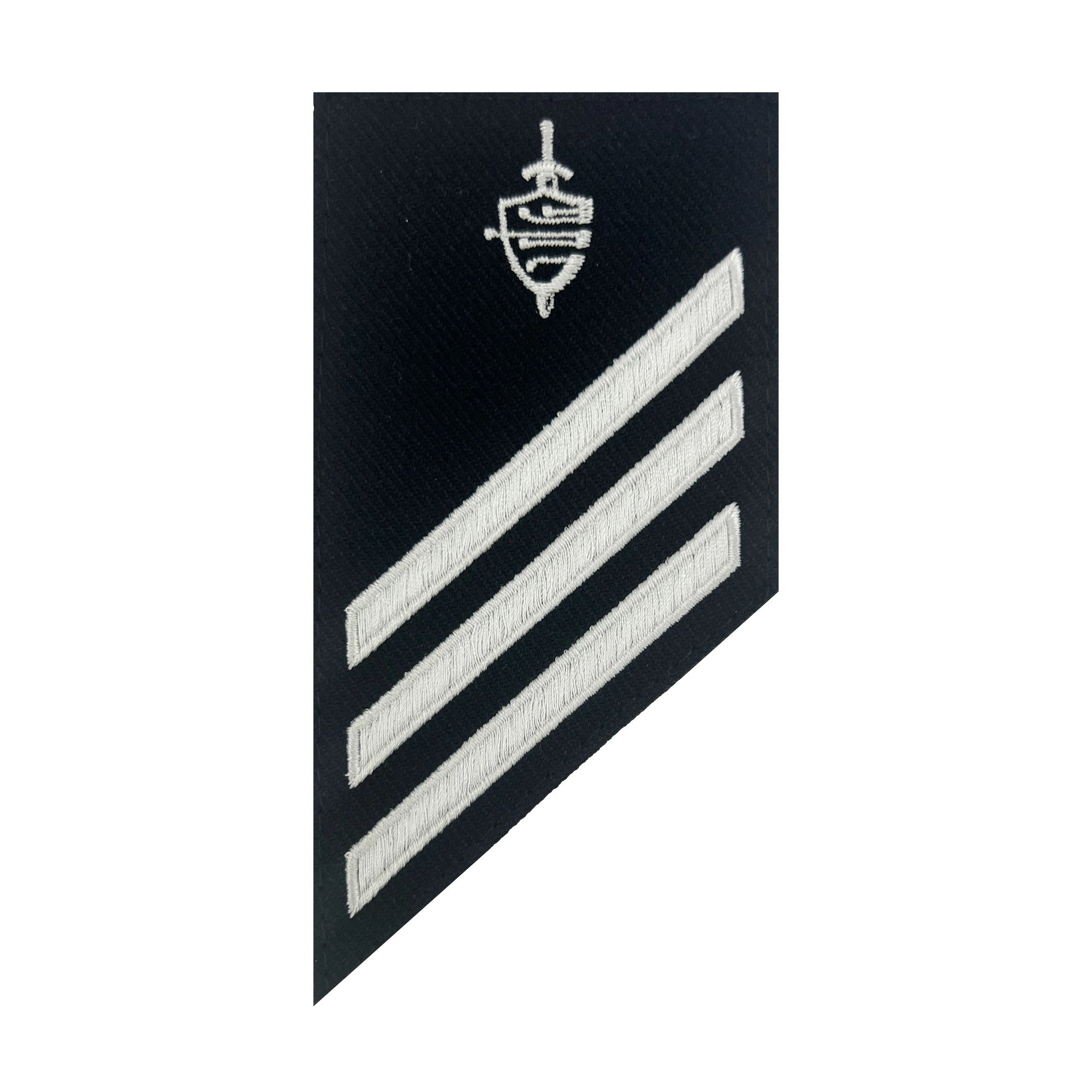 Picture of US Navy Enlisted Rank E-3 Combo Rate Cwt Cyber Warfare Technician On Blue Serge