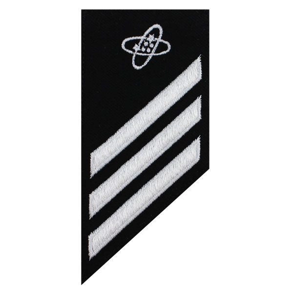 Picture of US Navy Enlisted Rank E-3 Combo Rate Electronics Technician On Blue Serge