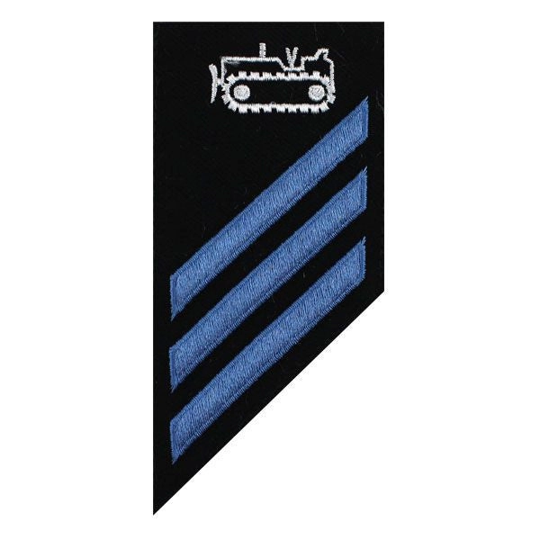 Picture of US Navy Enlisted Rank E-3 Combo Rate Equipment Operator On Blue Serge