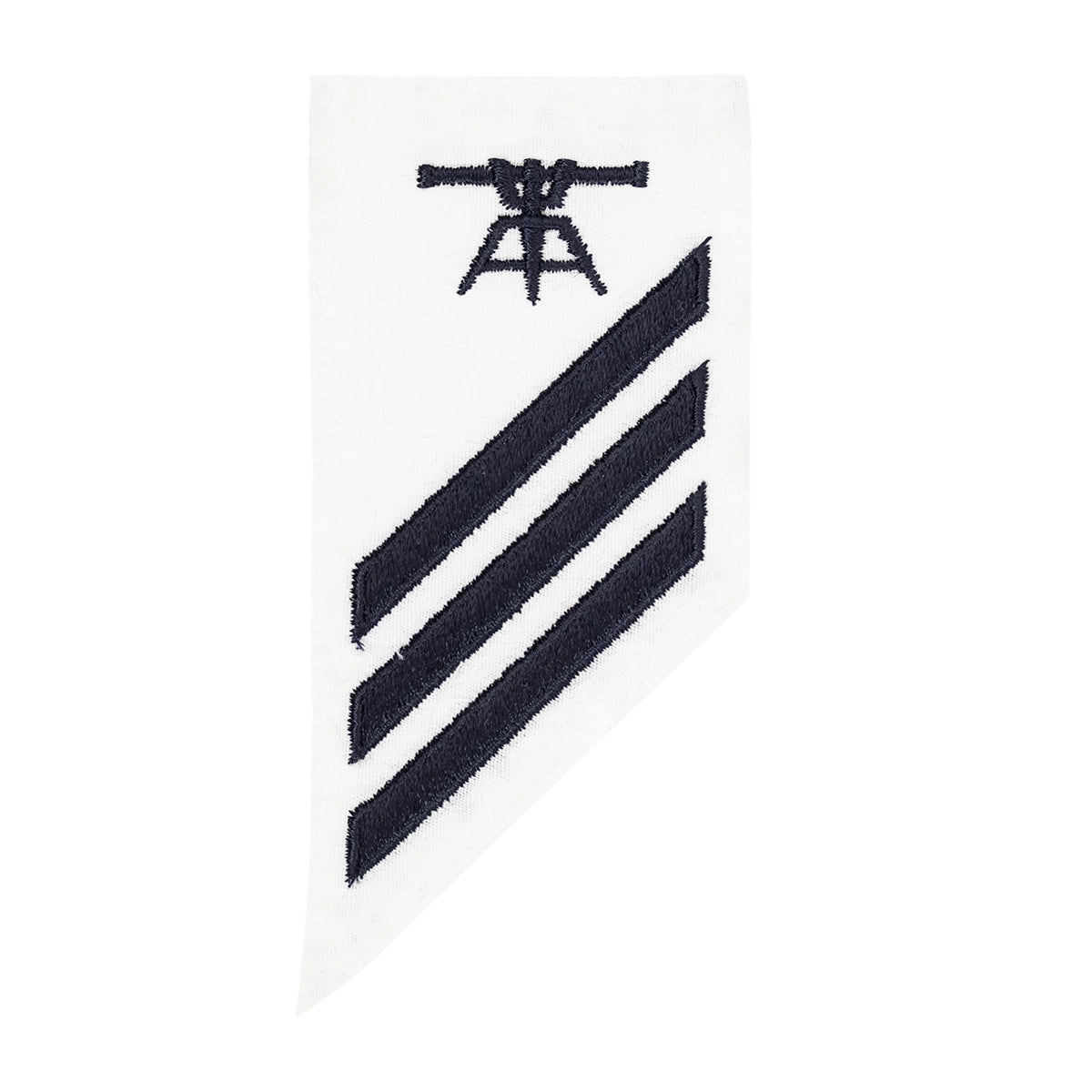 Picture of US Navy Enlisted Rank E-3 Combo Rate Fire Control Technician On White