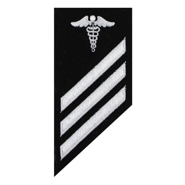 Picture of US Navy Enlisted Rank E-3 Combo Rate Hospital Corpsman On Blue Serge