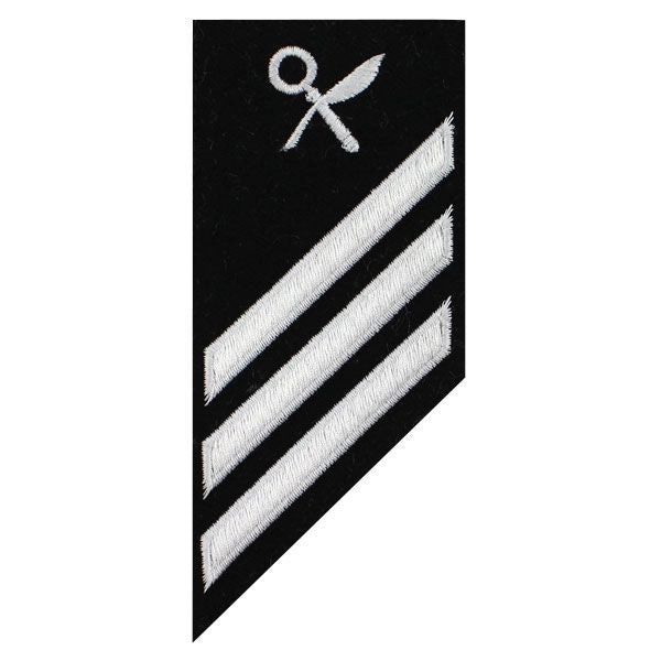 Picture of US Navy Enlisted Rank E-3 Combo Rate Intelligence Specialist On Blue Serge