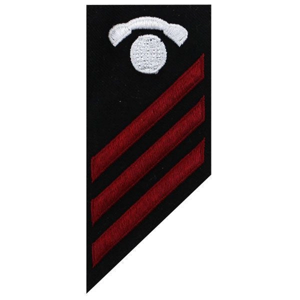 Picture of US Navy Enlisted Rank E-3 Combo Rate Inter-Communications Electrician On Blue Serge
