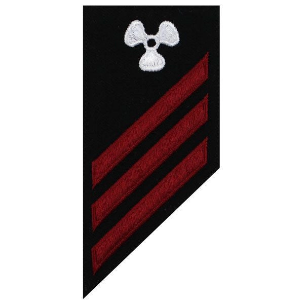 Picture of US Navy Enlisted Rank E-3 Combo Rate Machinist On Blue Serge