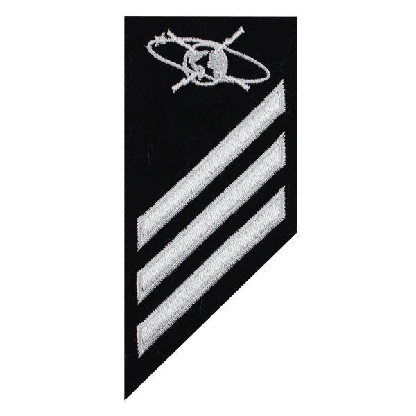 Picture of US Navy Enlisted Rank E-3 Combo Rate Mass Communication Specialist On Blue Serge
