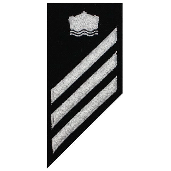 Picture of US Navy Enlisted Rank E-3 Combo Rate Mineman On Blue Serge