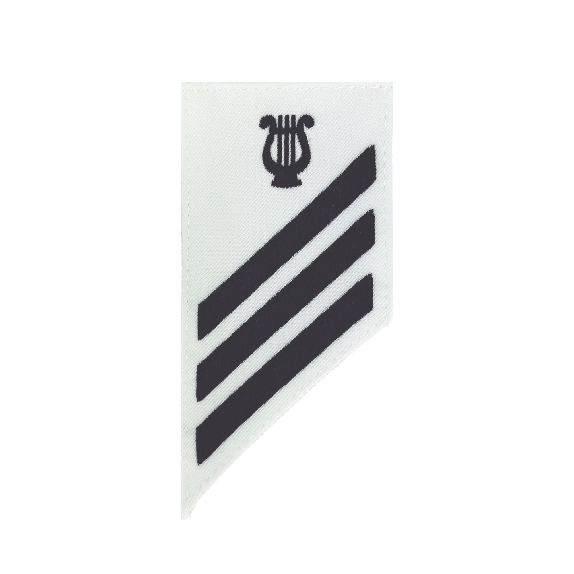Picture of US Navy Enlisted Rank E-3 Combo Rate Mu Musician On White Cnt