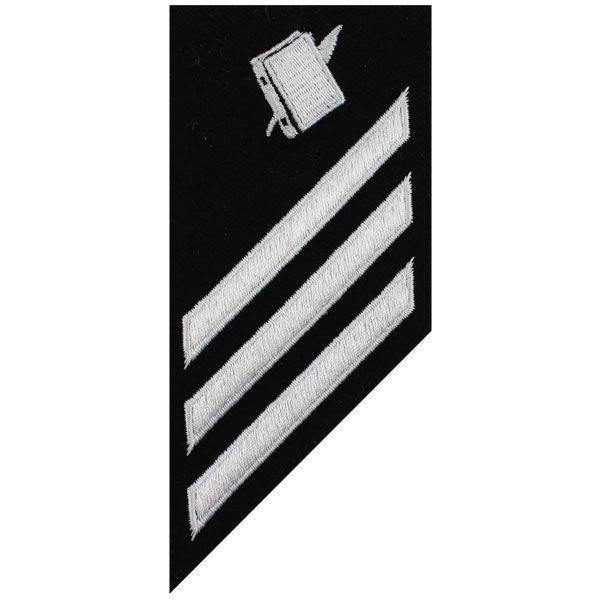Picture of US Navy Enlisted Rank E-3 Combo Rate Personnelman On Blue Serge
