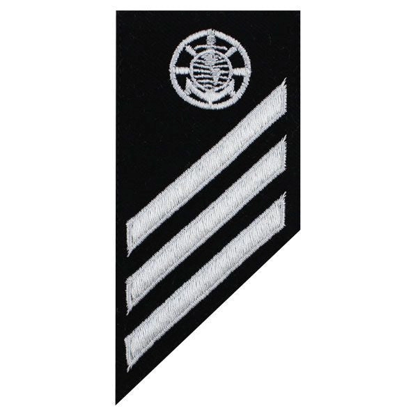 Picture of US Navy Enlisted Rank E-3 Combo Rate Religious Program Specialist On Blue Serge