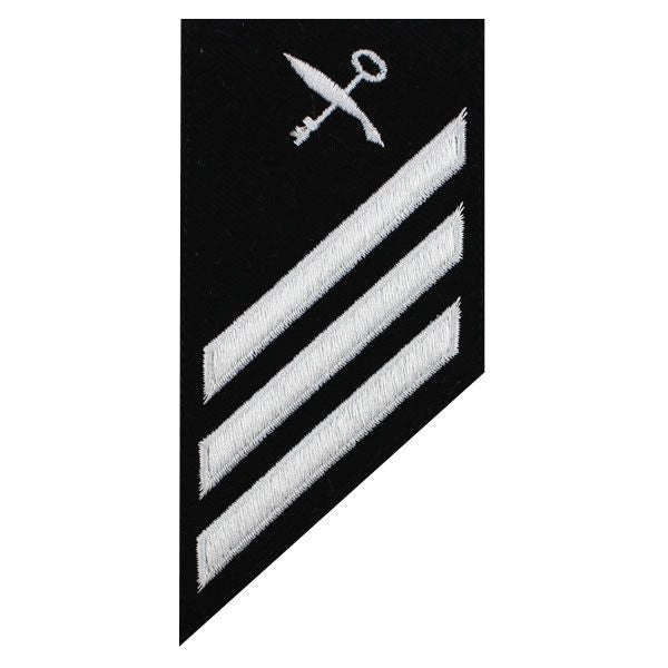 Picture of US Navy Enlisted Rank E-3 Combo Rate Retail Services Specialist On Blue Serge