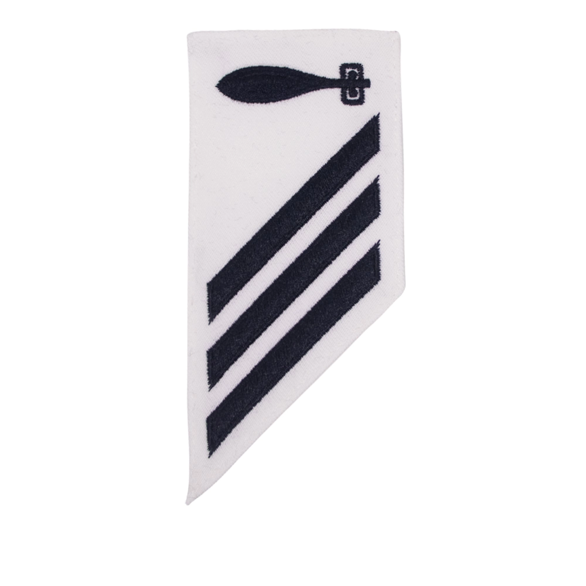 Picture of US Navy Enlisted Rank E-3 Combo Rate Torpedoman On White Cnt