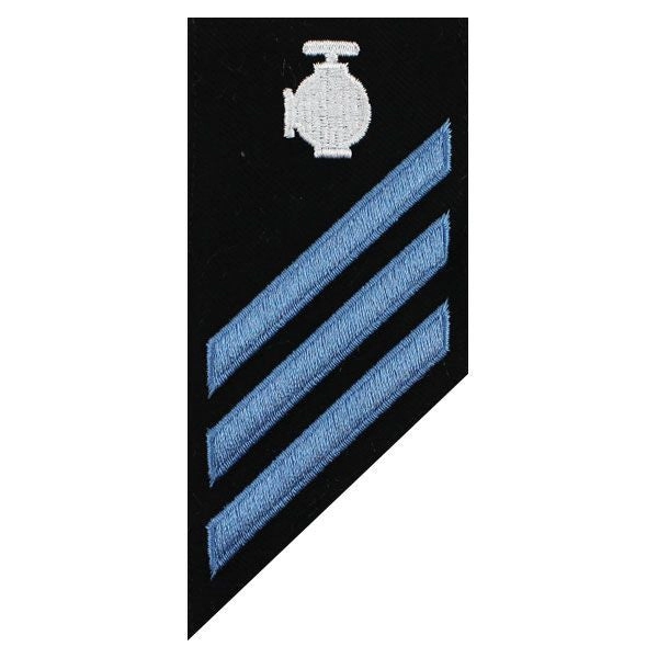Picture of US Navy Enlisted Rank E-3 Combo Rate Utilitiesman On Blue Serge