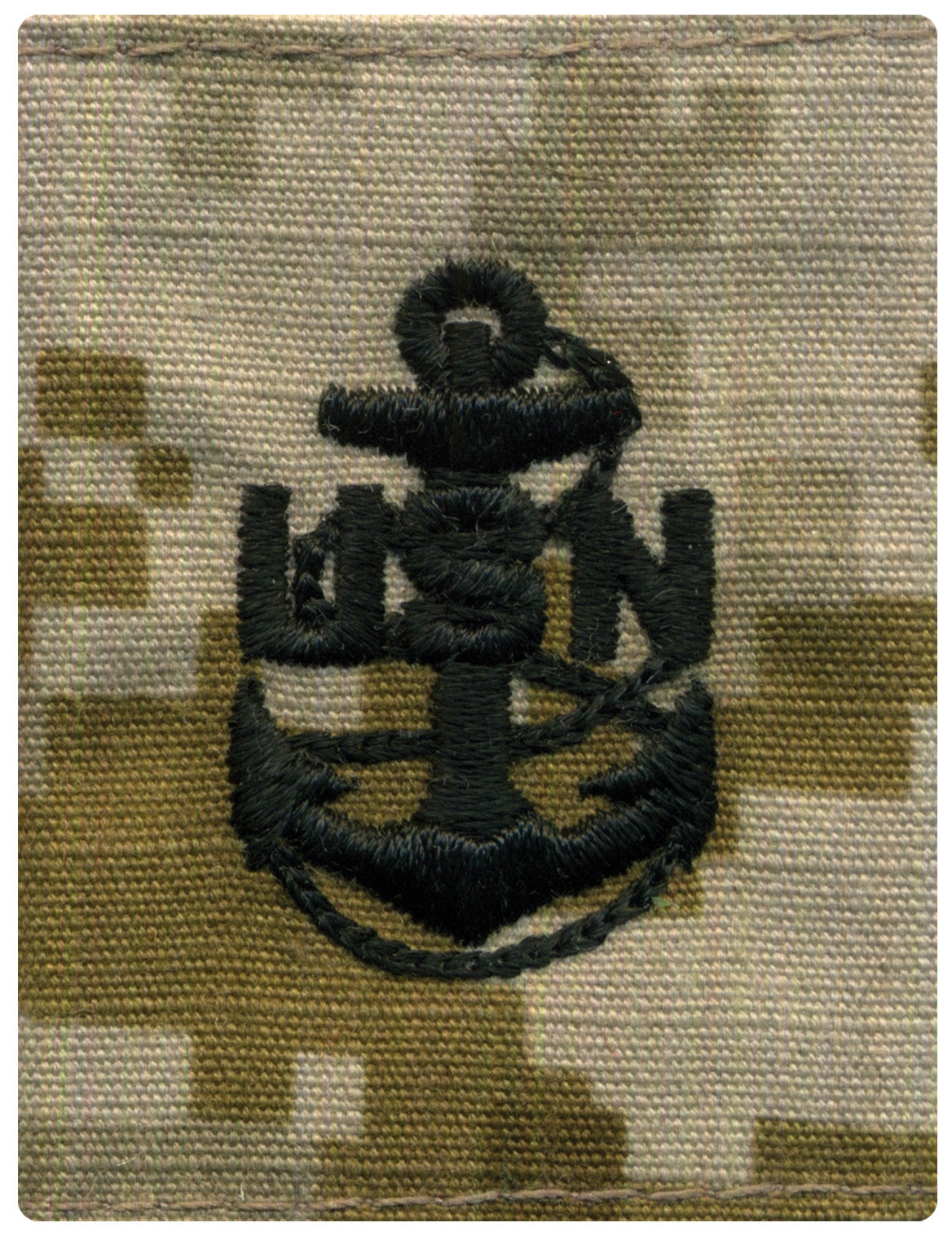 Picture of US Navy Enlisted Rank Parka Tab Device Desert Digital Embroidered E7 Chief Petty Officer