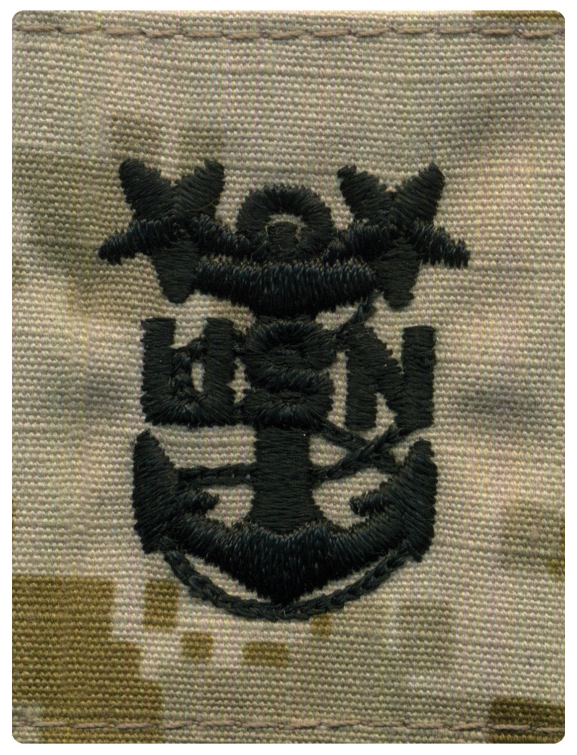 Picture of US Navy Enlisted Rank Parka Tab Device Desert Digital Embroidered E9 Master Chief Petty Officer