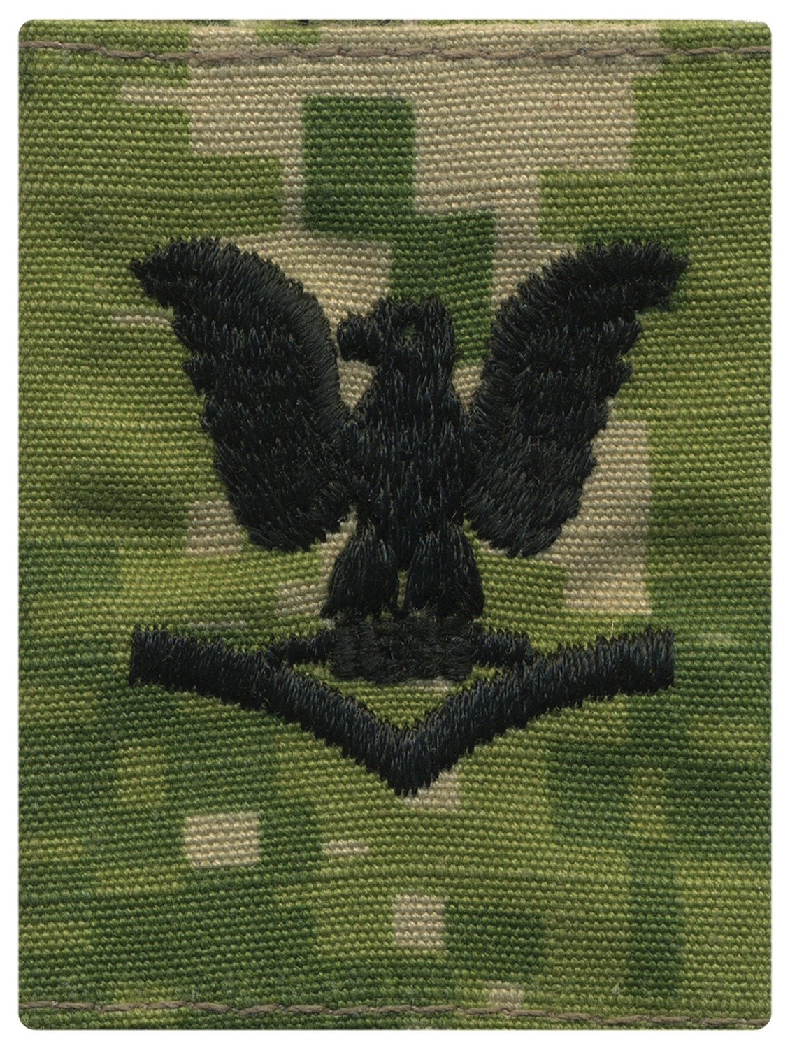 Picture of US Navy Enlisted Rank Parka Tab Device Woodland Digital Embroidered E4 Third Class Petty Officer