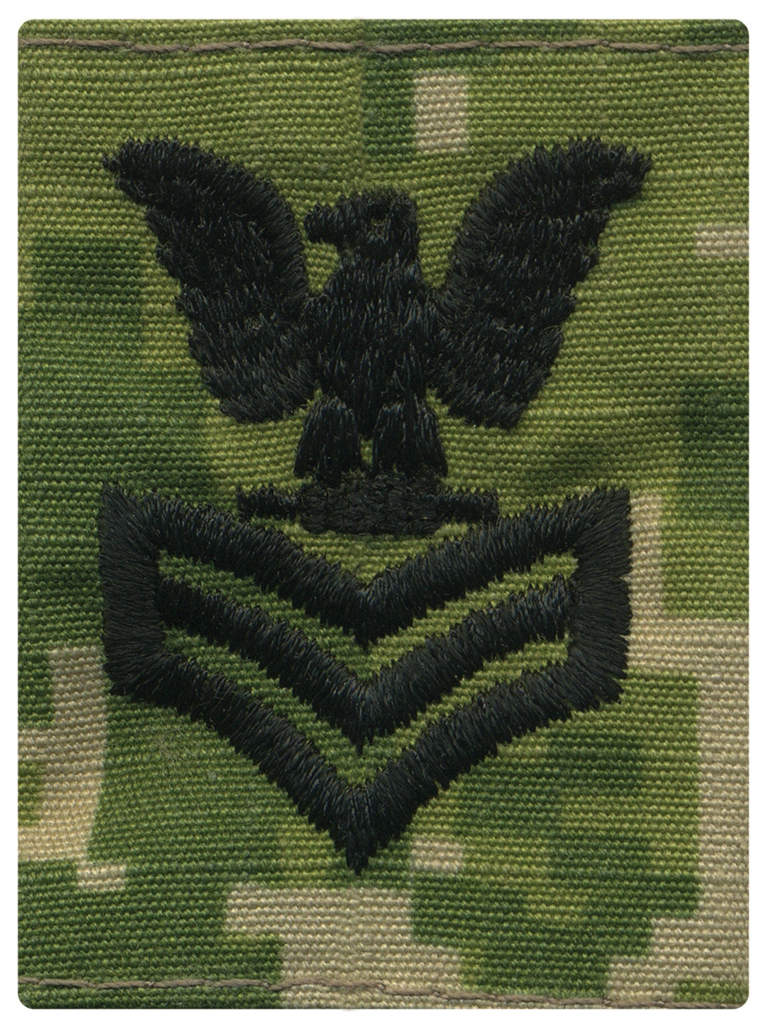 Picture of US Navy Enlisted Rank Parka Tab Device Woodland Digital Embroidered E6 First Class Petty Officer
