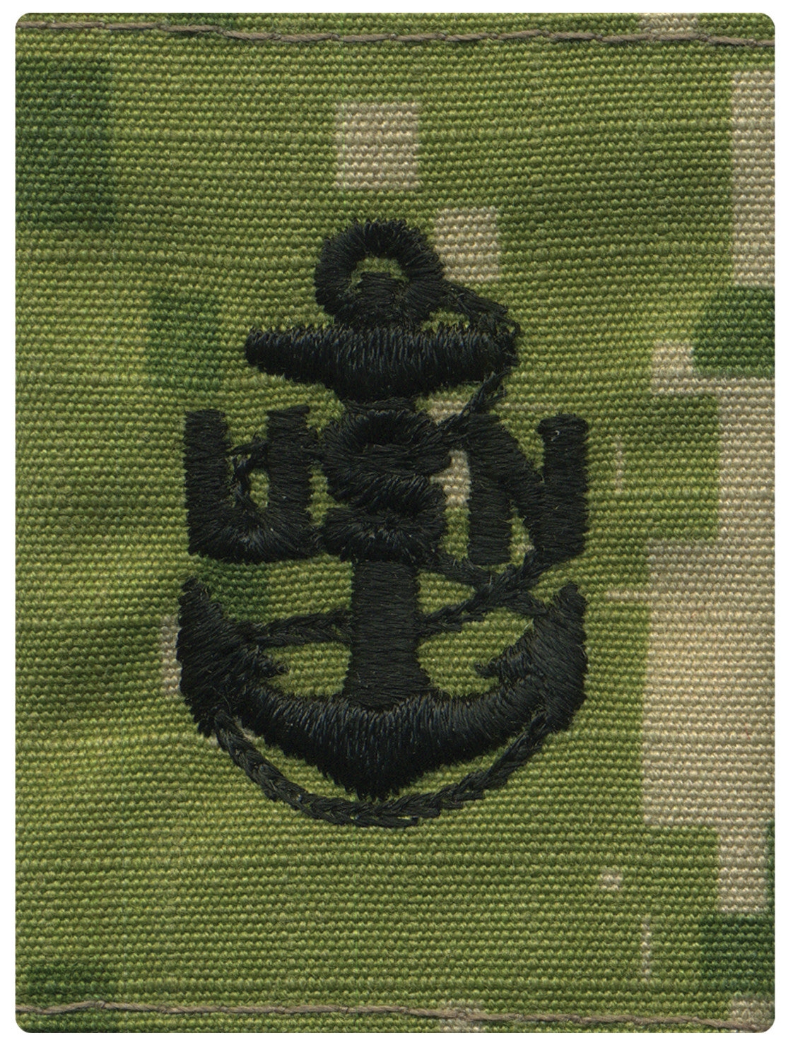 Picture of US Navy Enlisted Rank Parka Tab Device Woodland Digital Embroidered E7 Chief Petty Officer