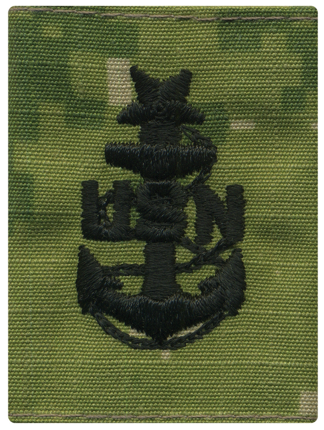 Picture of US Navy Enlisted Rank Parka Tab Device Woodland Digital Embroidered E8 Senior Chief Petty Officer