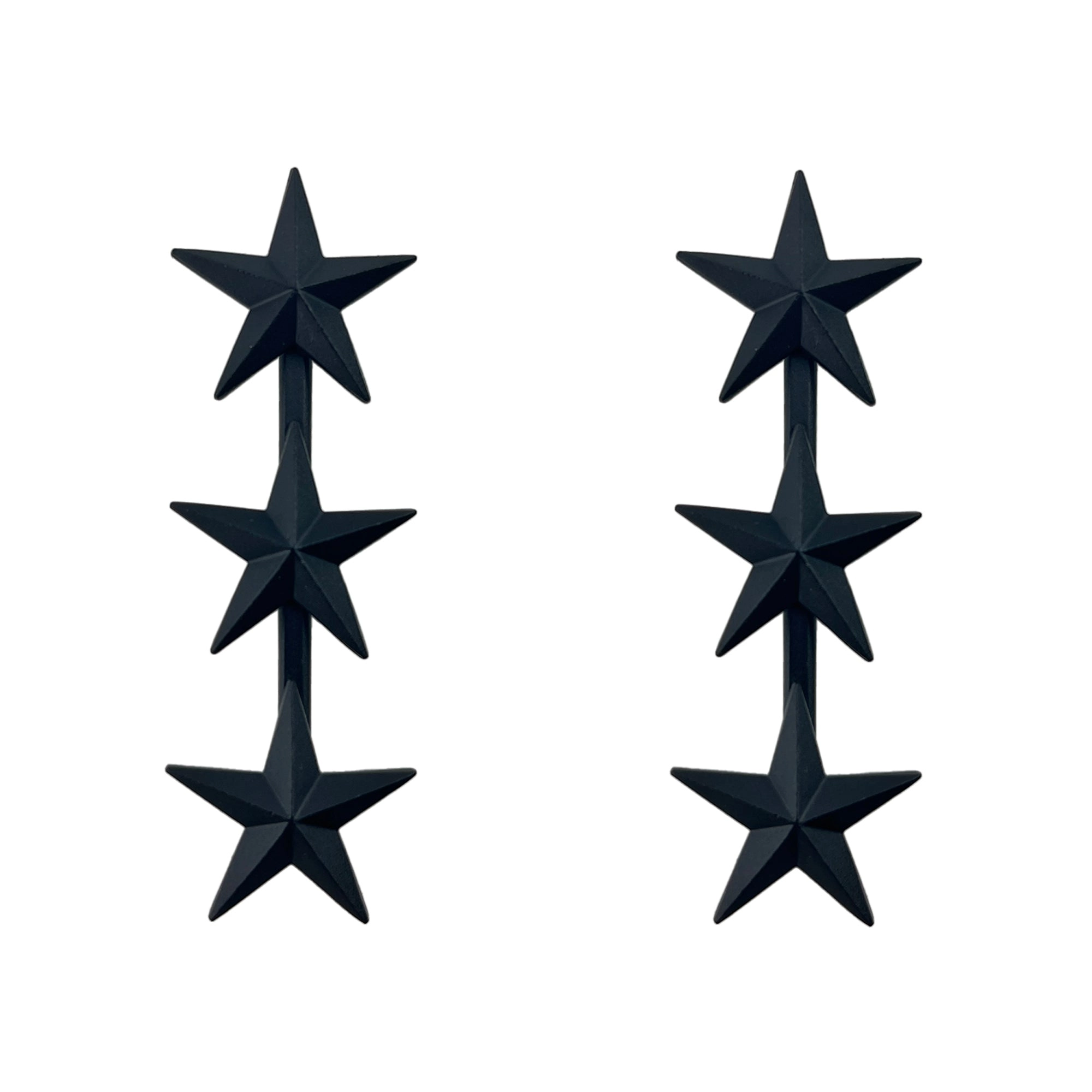 Picture of US Navy Officer Rank Coat Device Vice Admiral: Three Star Point To Center Subdued Metal