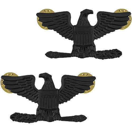 Picture of US Navy Officer Rank Collar Devicecaptain: Black Metal