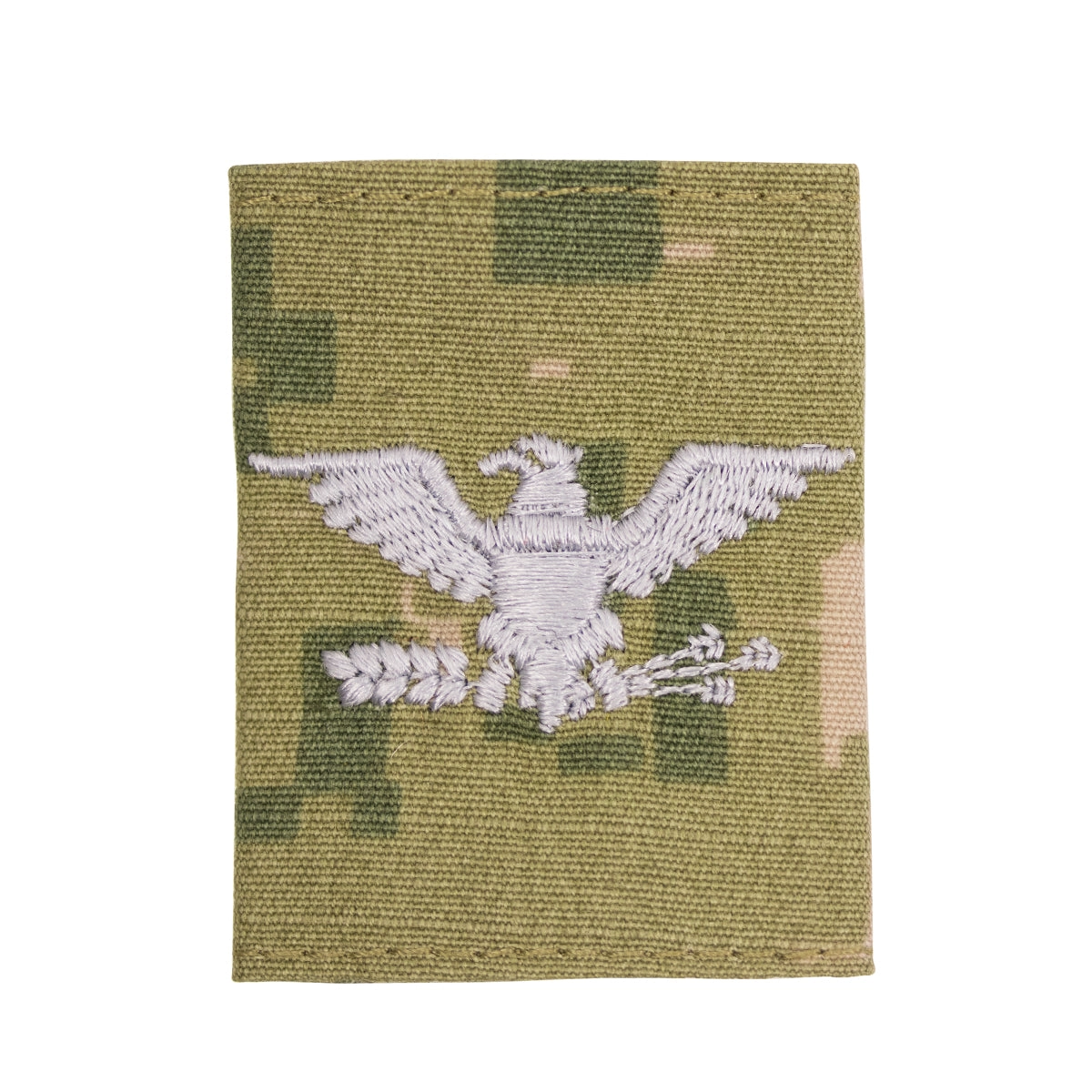 Picture of US Navy Officer Rank Parka Tab Devicewoodland Digital Silver Embroidered Capt Captain