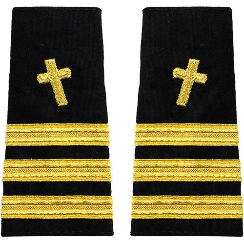 Picture of US Navy Officer Rank Soft Shoulder Markcommander Christian Chaplain
