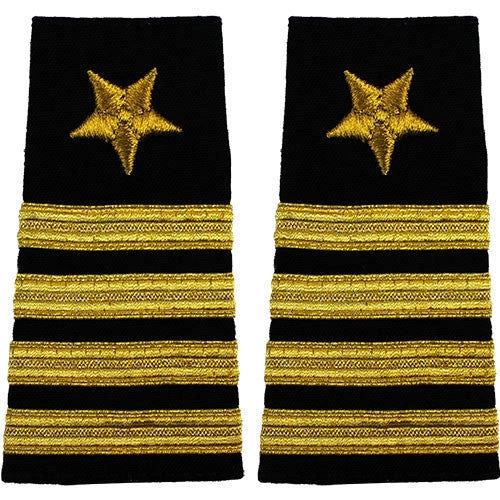 Picture of US Navy Officer Rank Soft Shoulder Markline Captain