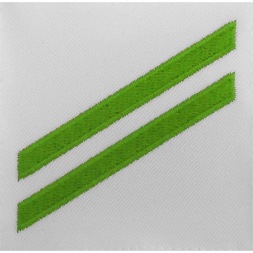 Picture of US Navy Rating Badges E2 Rating Airman Apprentice: Greenchevron: S On White Cnt