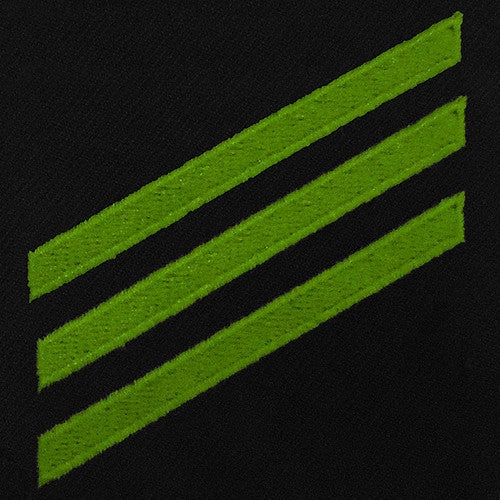 Picture of US Navy Rating Badges E3 Rating Airman: Greenchevron: S On Blue Serge