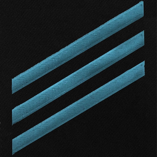 Picture of US Navy Rating Badges E3 Rating Constructionman: Bluechevron: S On Blue Serge