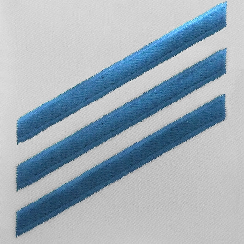 Picture of US Navy Rating Badges E3 Rating Constructionman: Bluechevron: S On White Cnt