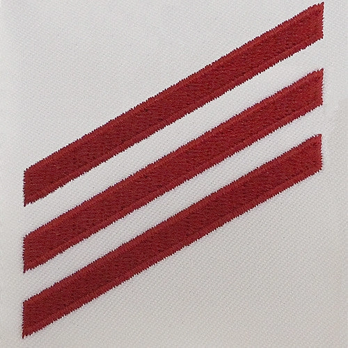 Picture of US Navy Rating Badges E3 Rating Fireman: Redchevron: S On White Cnt