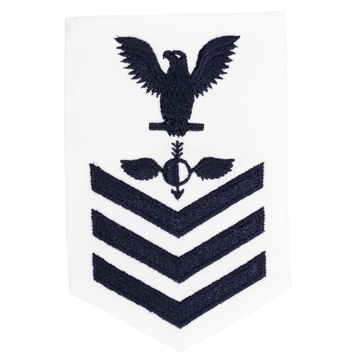 Picture of US Navy Rating Badges E6 Female Rating Aerographers Mate: White