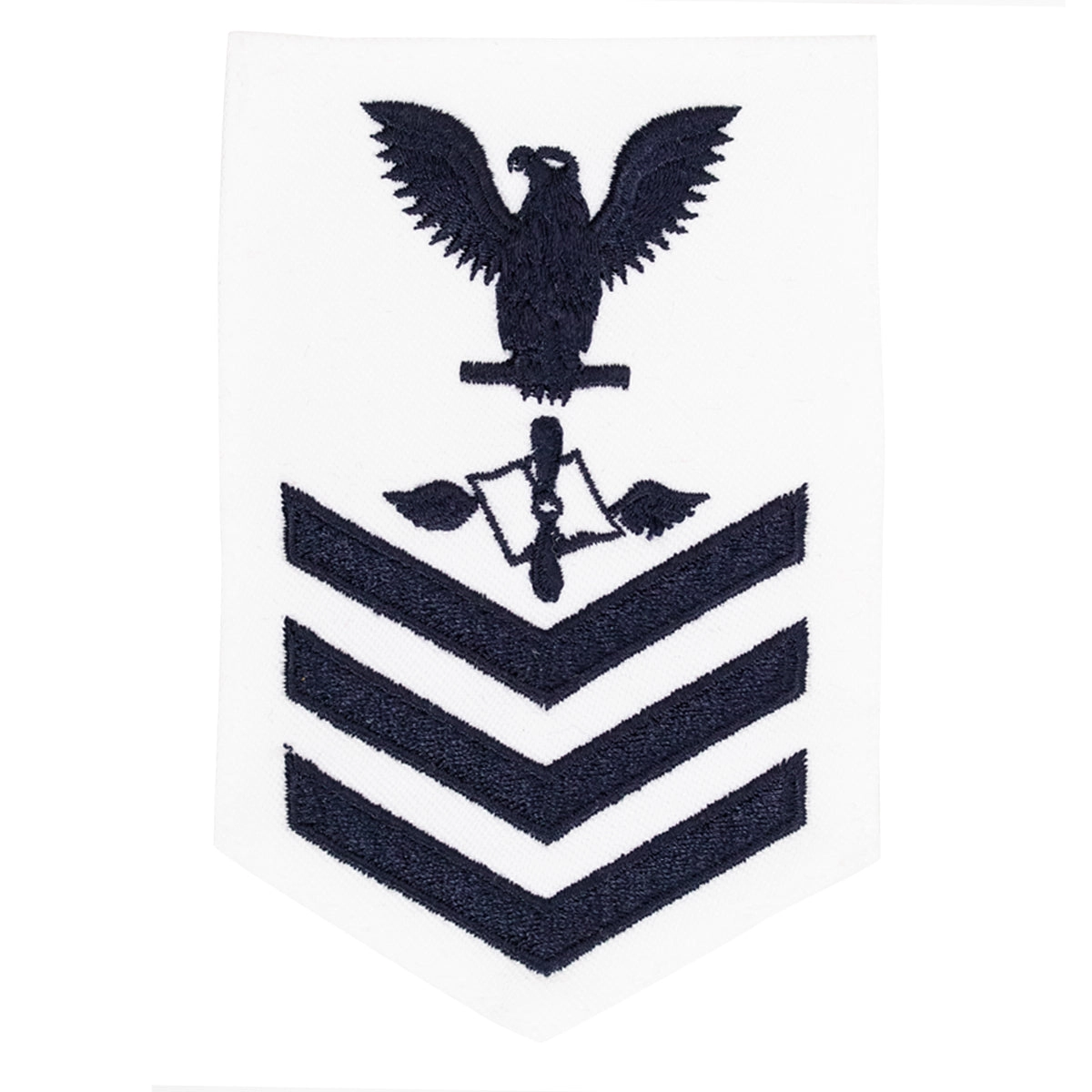 Picture of US Navy Rating Badges E6 Female Rating Aviation Maintenance Administration : White