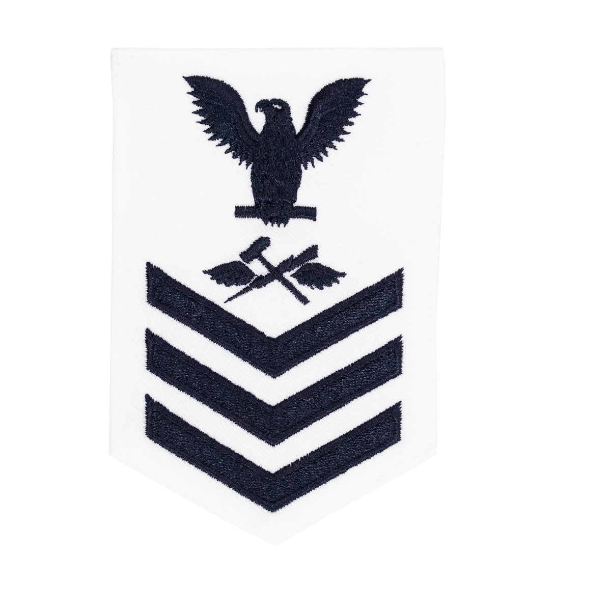 Picture of US Navy Rating Badges E6 Female Rating Aviation Supply Equipment Technician: White