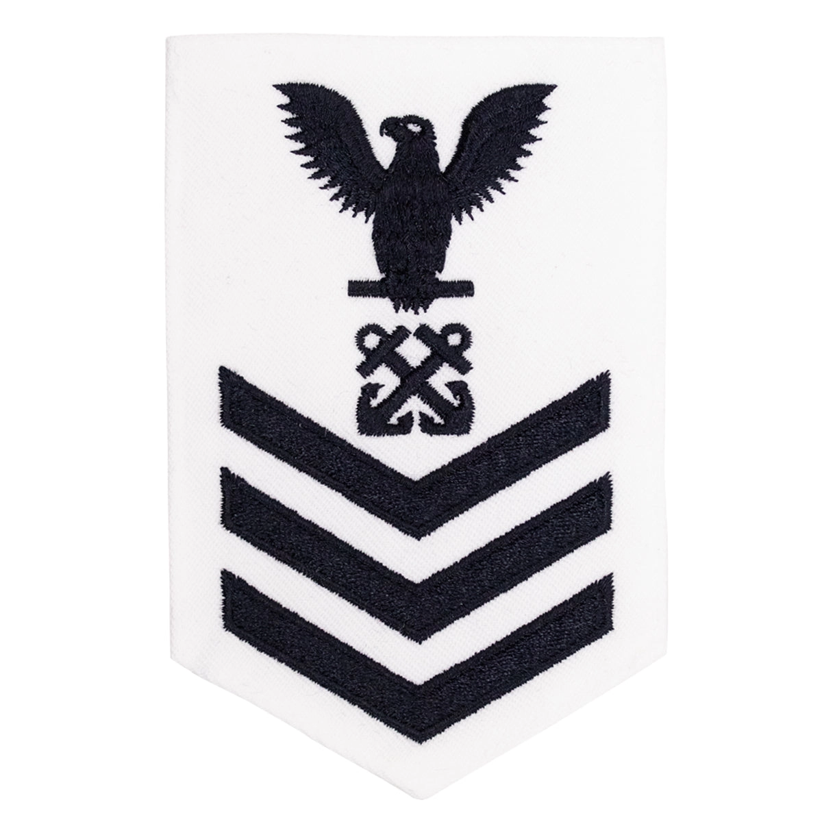 Picture of US Navy Rating Badges E6 Female Rating Boatswains Mate: White