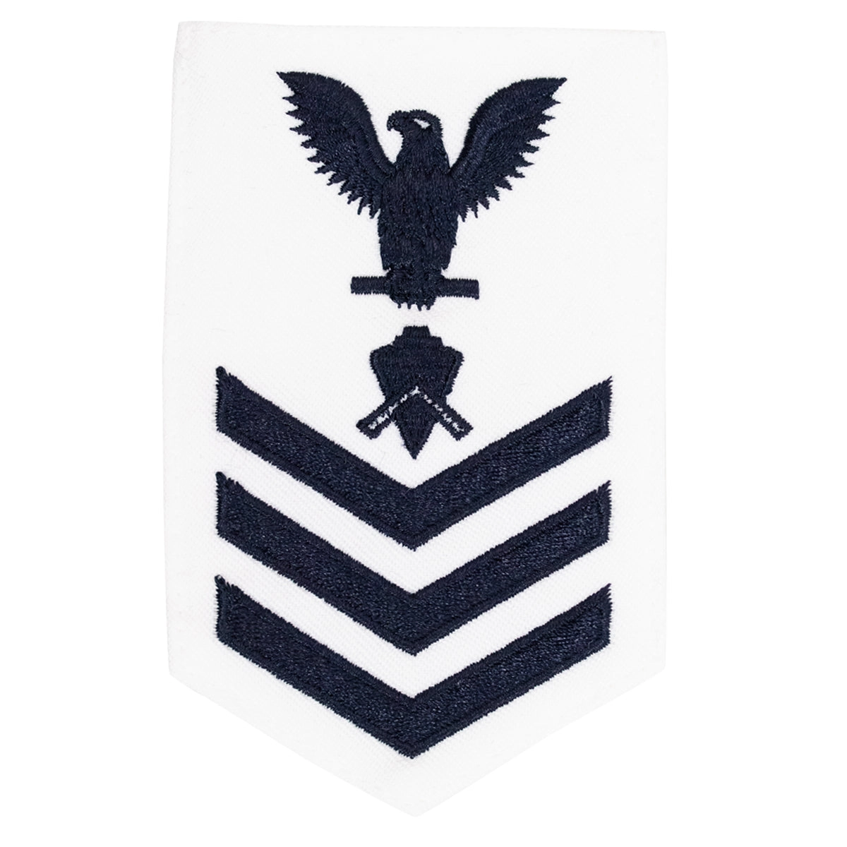 Picture of US Navy Rating Badges E6 Female Rating Builder: White
