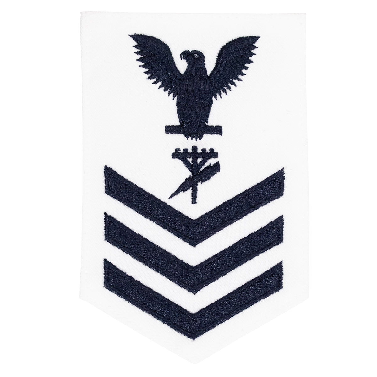 Picture of US Navy Rating Badges E6 Female Rating Construction Electrician: White
