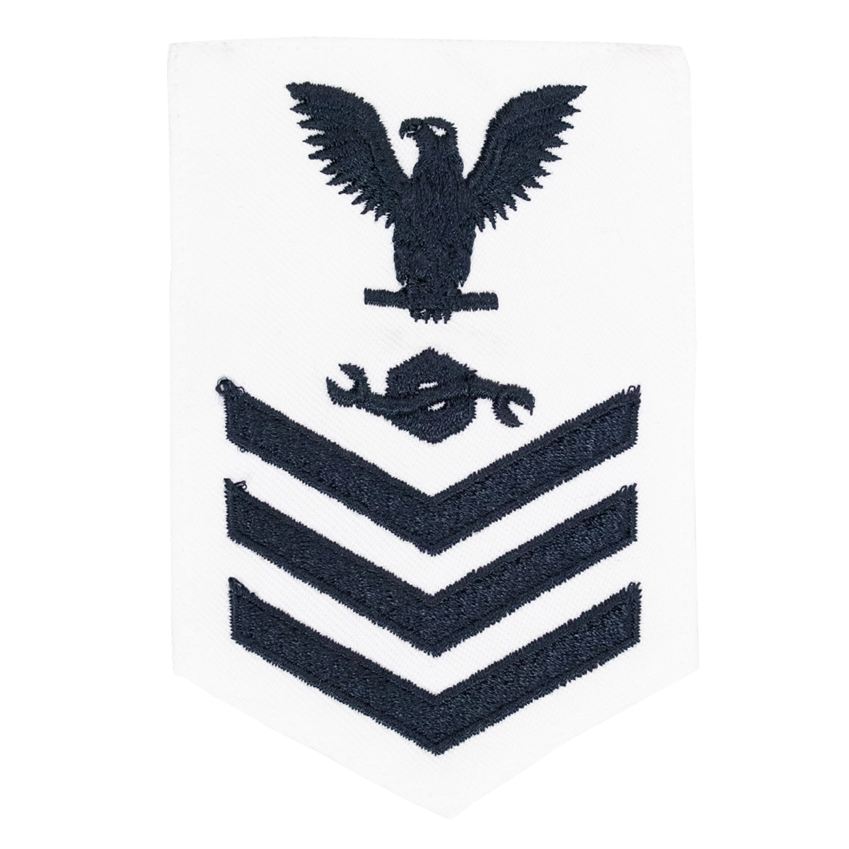 Picture of US Navy Rating Badges E6 Female Rating Construction Mechanic: White