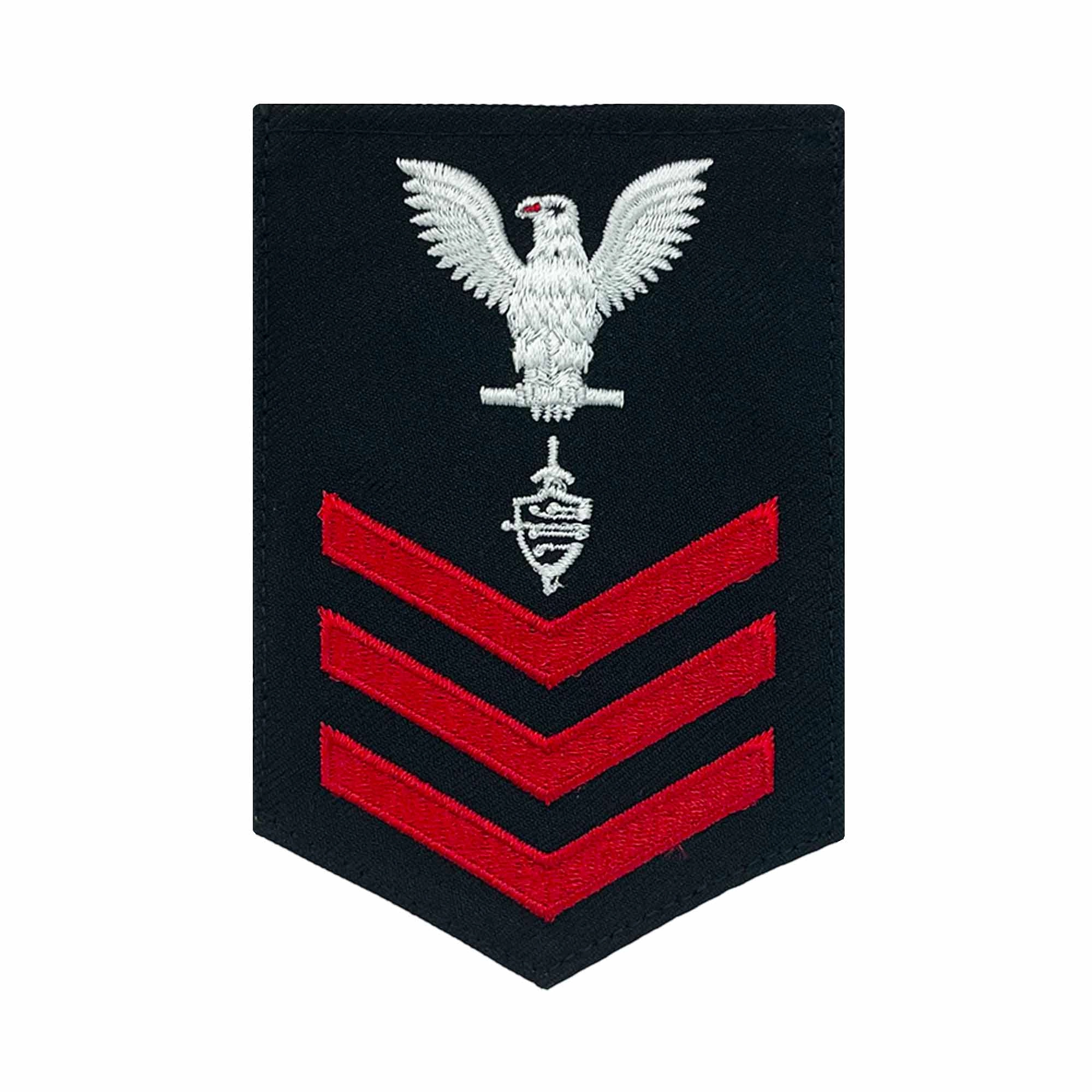 Picture of US Navy Rating Badges E6 Female Rating Cwt Cyber Warfare Technician: Serge for Jumper