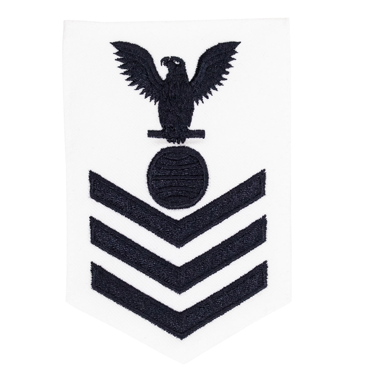 Picture of US Navy Rating Badges E6 Female Rating Electricians Mate: White