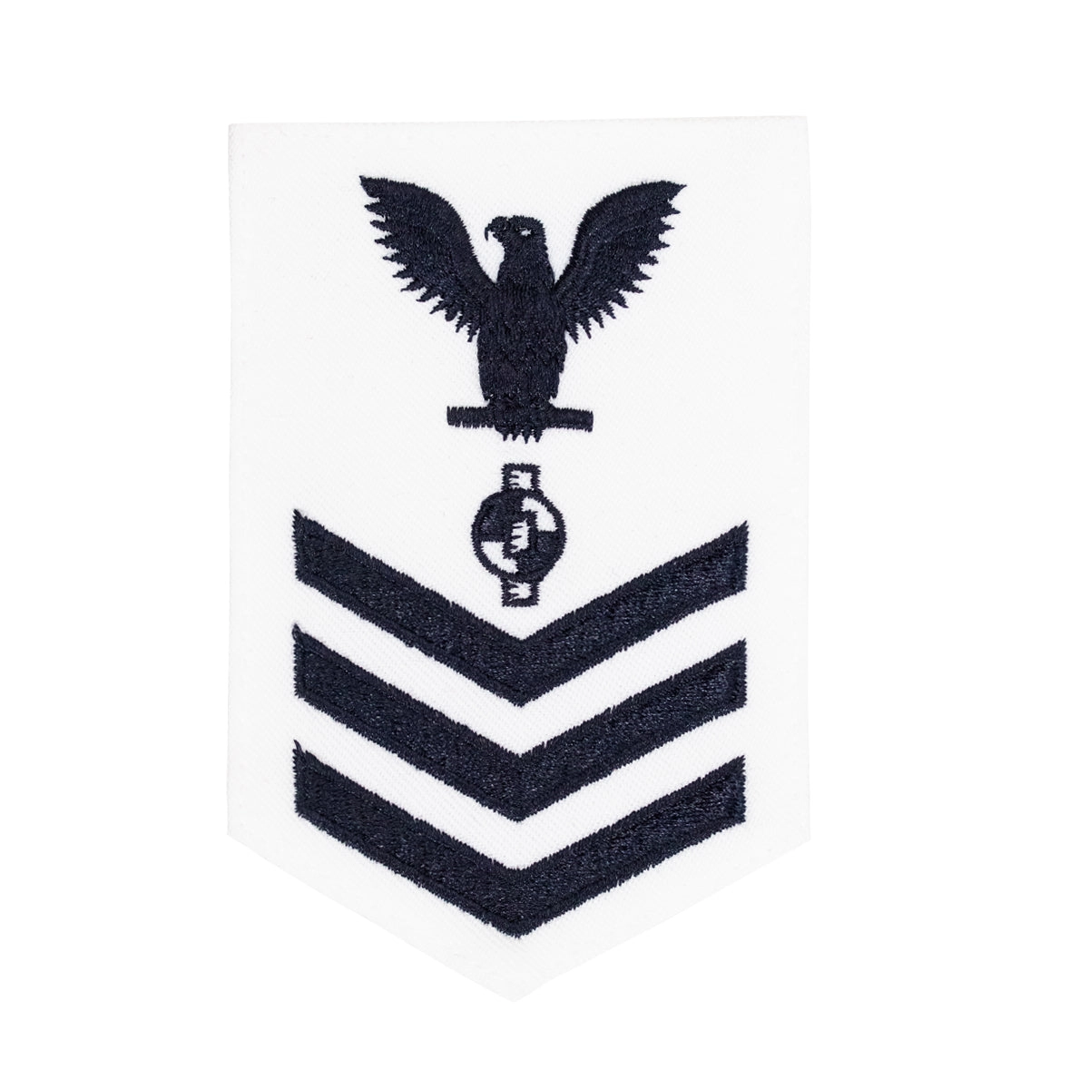 Picture of US Navy Rating Badges E6 Female Rating Engineering Aide: White