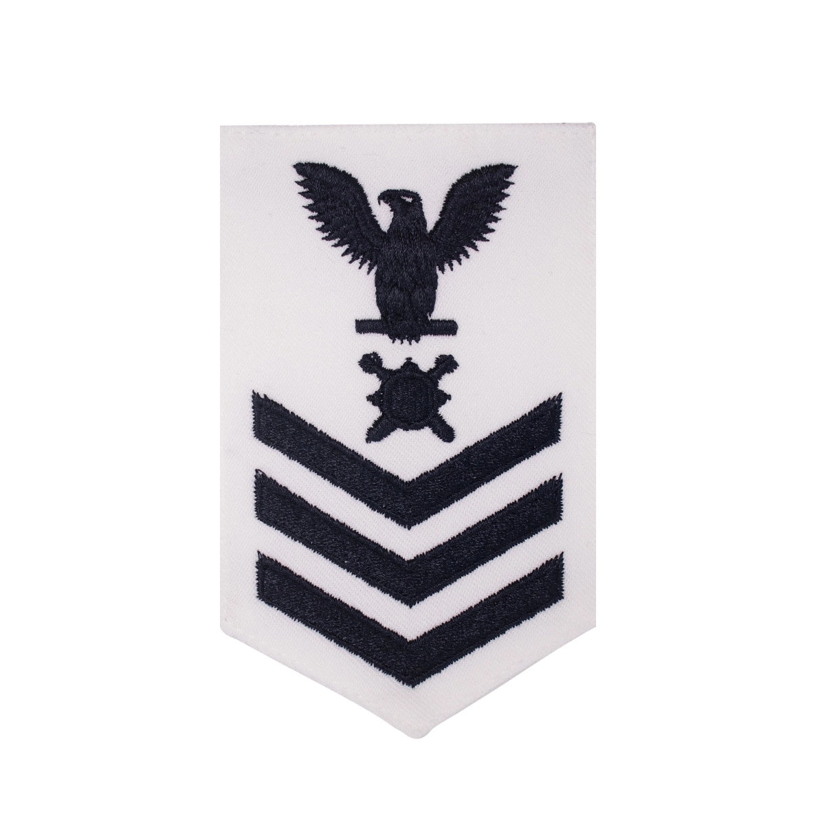 Picture of US Navy Rating Badges E6 Female Rating Explosive Ordnance Disposal: White