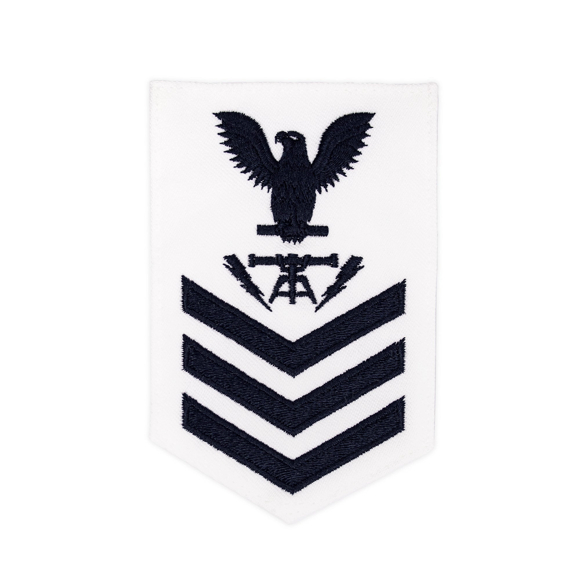 Picture of US Navy Rating Badges E6 Female Rating Fire Controlman: White