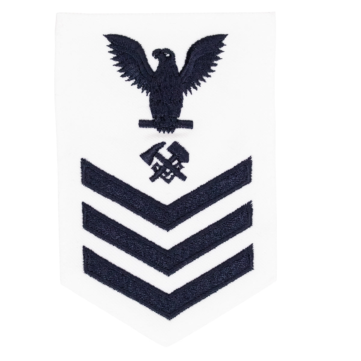 Picture of US Navy Rating Badges E6 Female Rating Hull Maintenance Technician: White