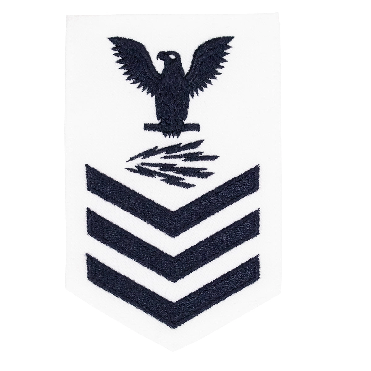 Picture of US Navy Rating Badges E6 Female Rating Information Systems Technician: White