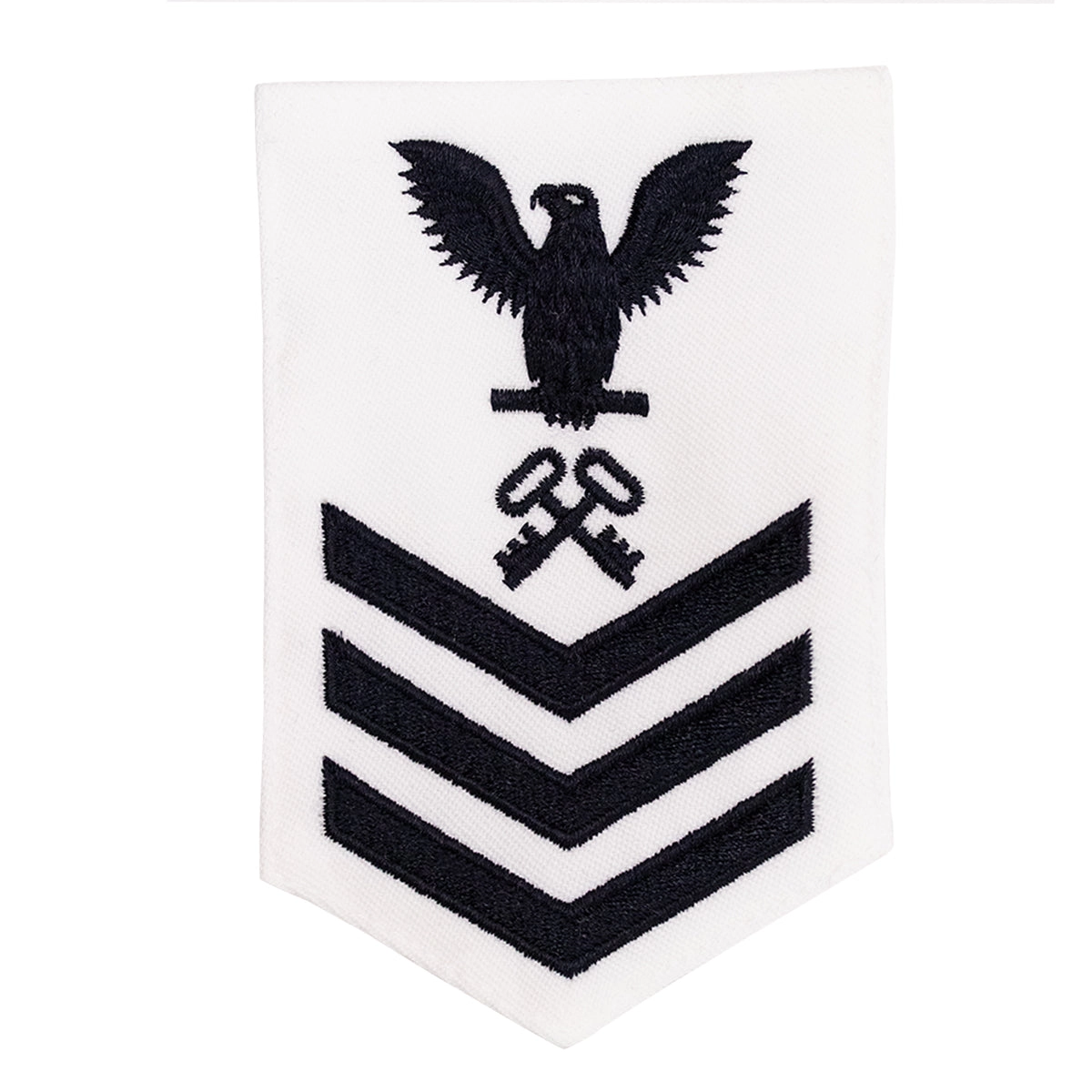 Picture of US Navy Rating Badges E6 Female Rating Logistics Specialist: White