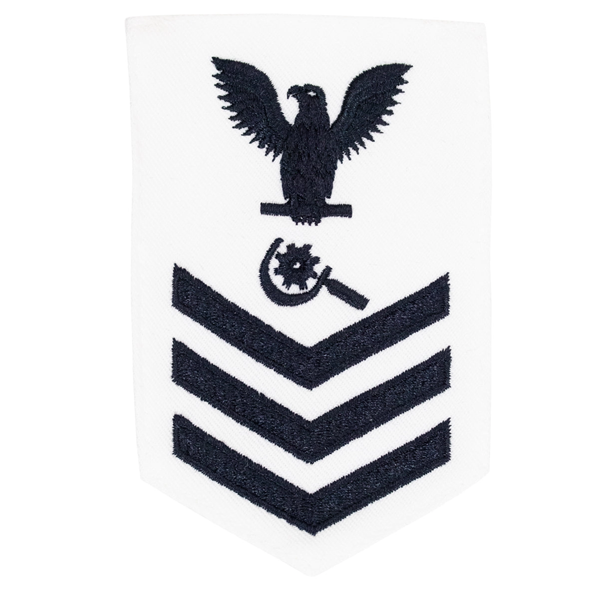 Picture of US Navy Rating Badges E6 Female Rating Machinery Repairmen: White