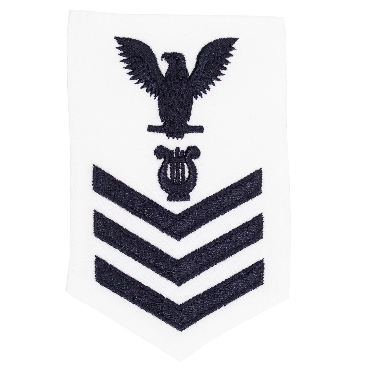 Picture of US Navy Rating Badges E6 Female Rating Musician: White