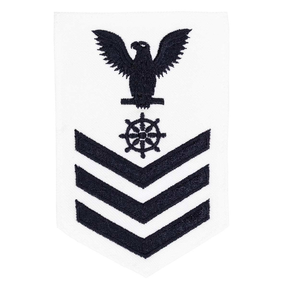 Picture of US Navy Rating Badges E6 Female Rating Quartermaster- White